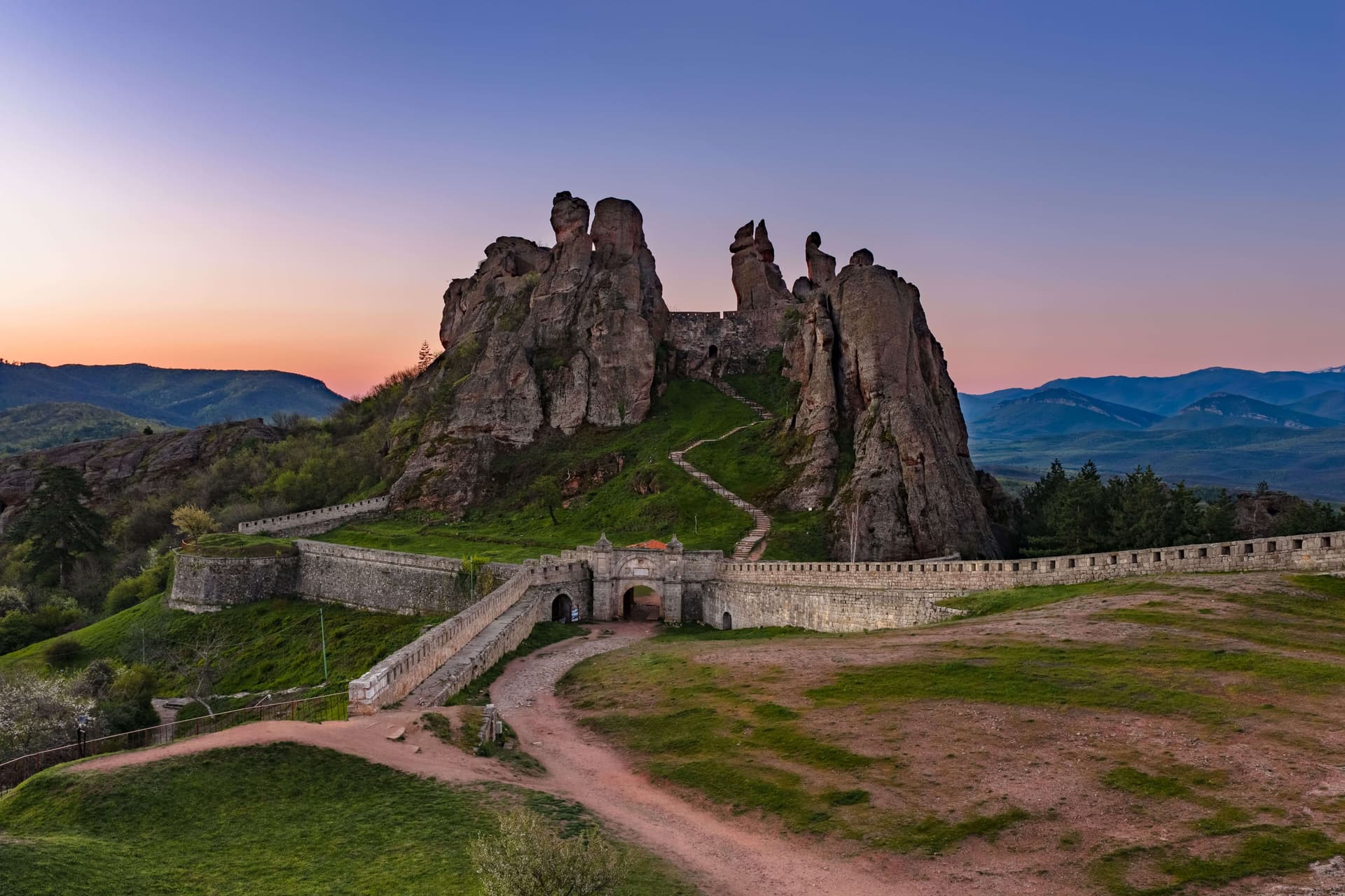 The towering red rock formations of Belogradchik