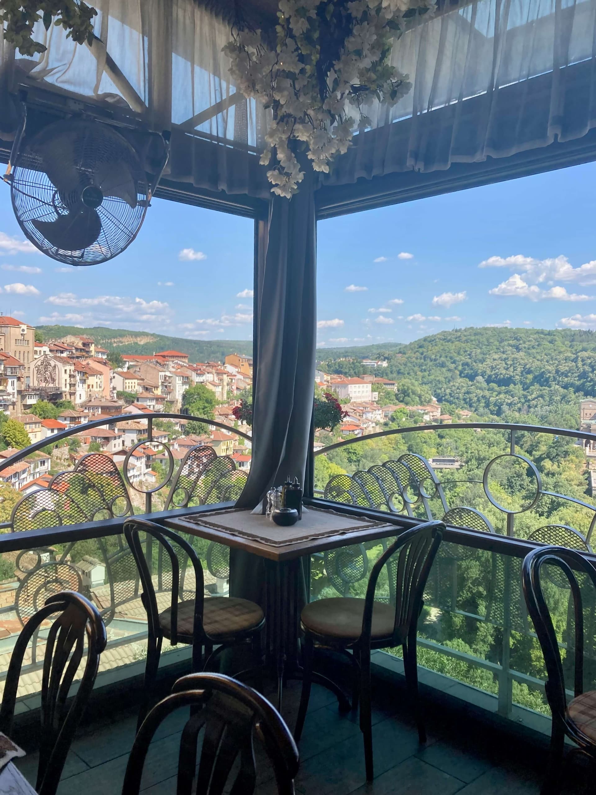 A panoramic-view restaurant in Veliko Tarnovo