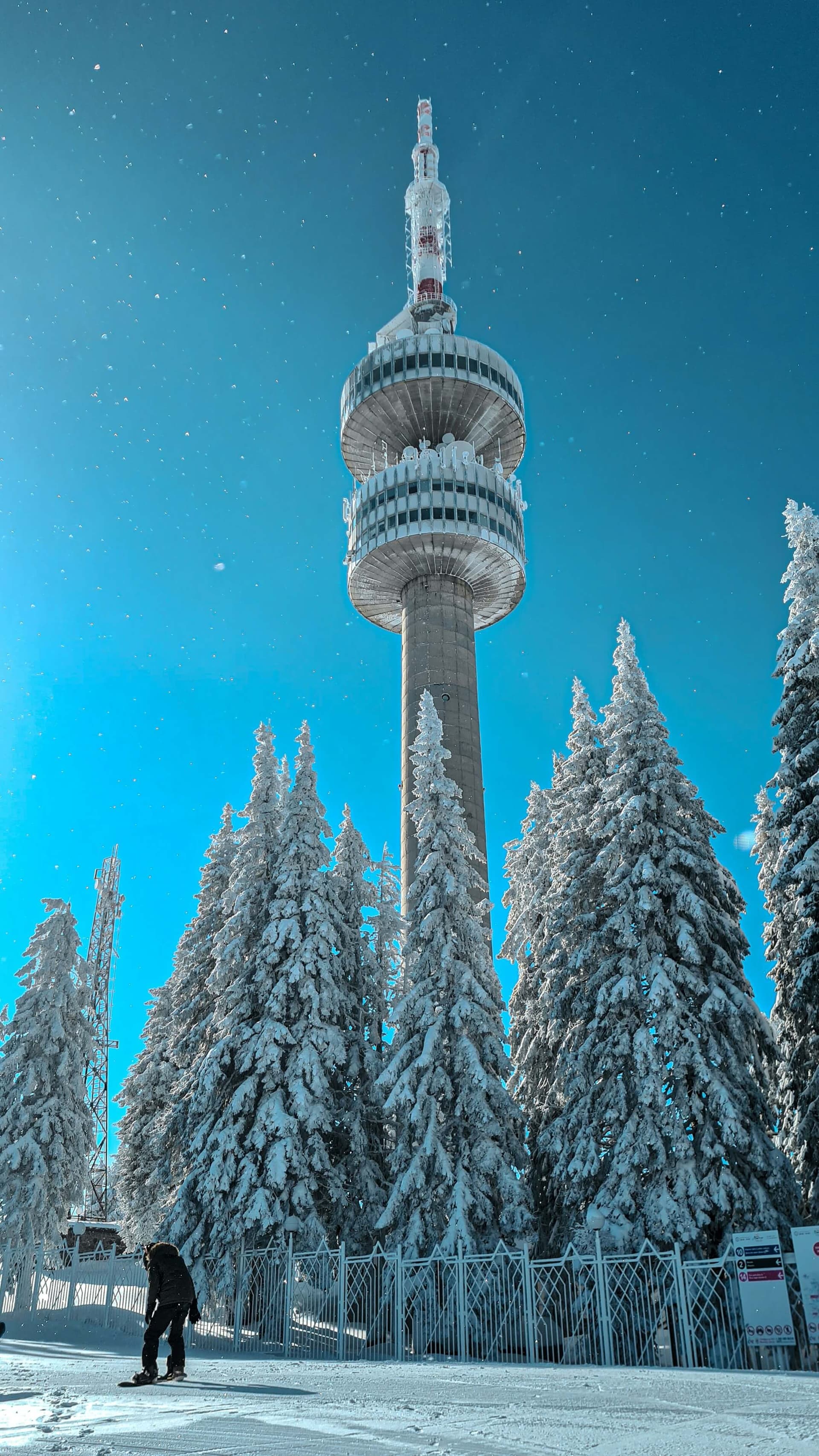 The Snezhanka TV tower viewpoint above Pamporovo