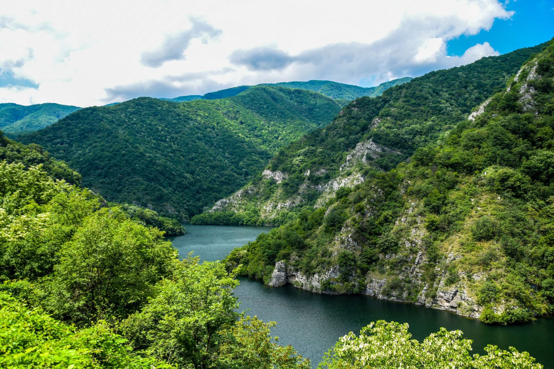 Vacha Reservoir in autumn