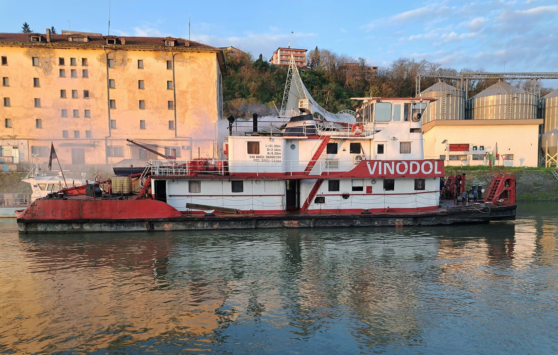 Scenic view of the Danube River embankment near Svishtov